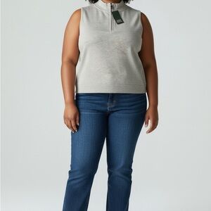 Women's Wild Fable Beige Mockneck 1/4 Zip Pullover Sweater Vest Size 1X